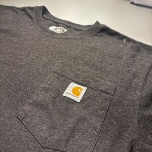 Carhartt Workwear Pocket‎ T Shirt Mens Medium Loose Fit Gray Stain